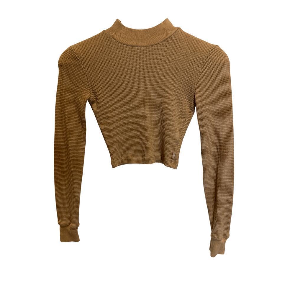 TNA Crop Top, Womens XXS, Brown